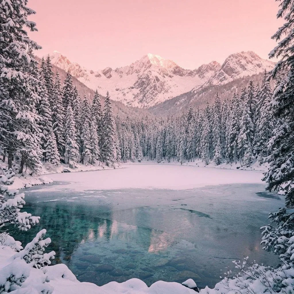 After: a lake scene edited with the Flow AI editor